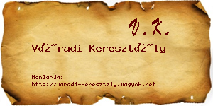 Váradi Keresztély névjegykártya