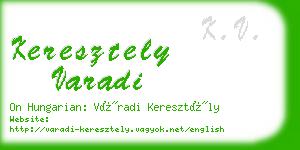 keresztely varadi business card